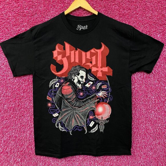 Ghost Cardinal Copia Crystal Ball Cards Heavy Metal Rock T-Shirt Large - Picture 1 of 4